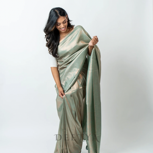 Aira – Pastel Green Shine Saree