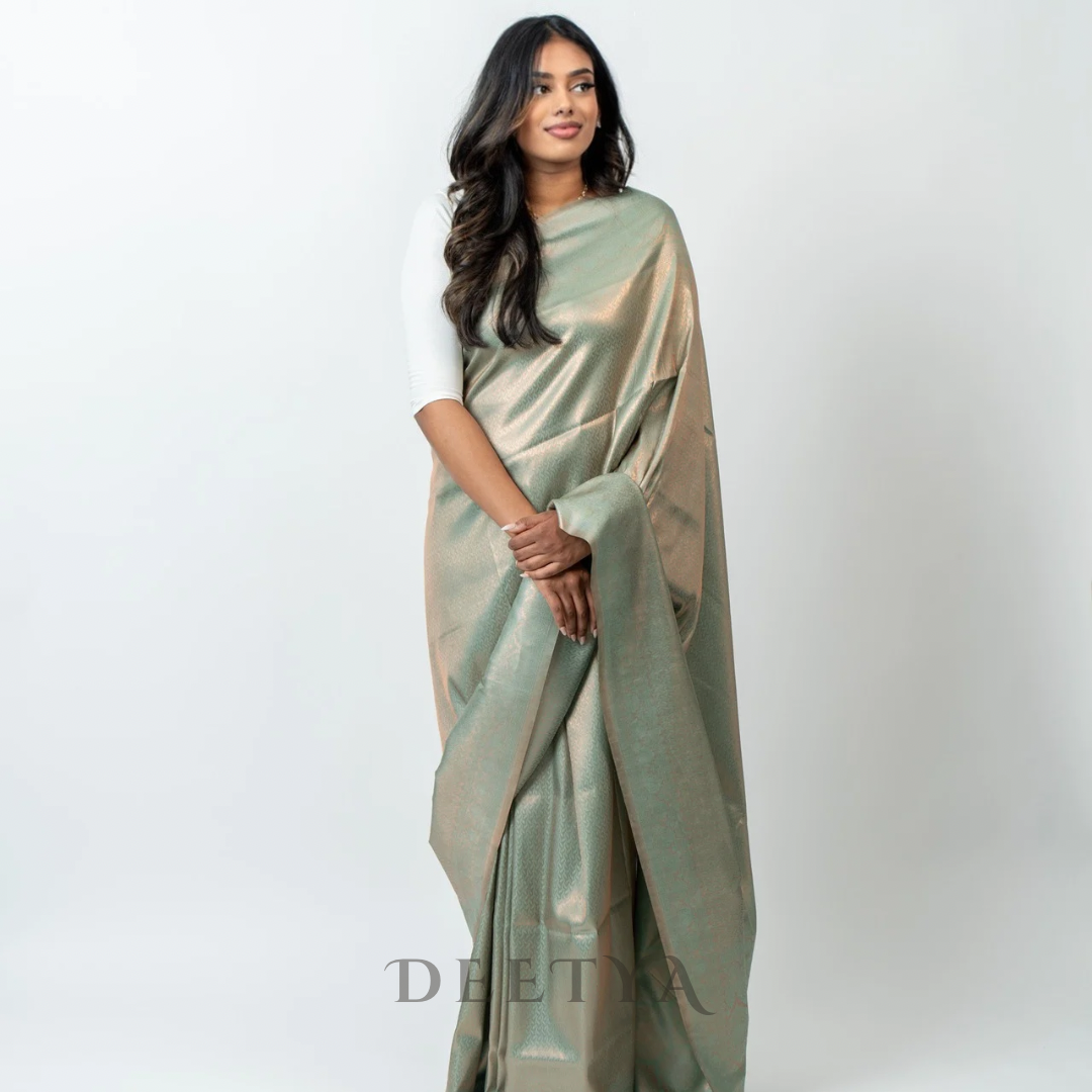 Aira – Pastel Green Shine Saree